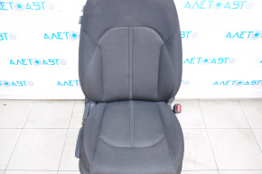 Passenger seat Kia Optima 16-18 without airbag, mechanical, cloth black, crack in cover