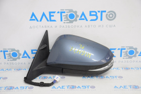 Left side mirror complete Toyota Highlander 14-19 12 pins, heated, turn signal, backlight, BSM, blue