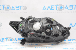 Headlight front left Nissan Rogue 14-16 bare halogen, for polishing, broken fasteners, broken housing