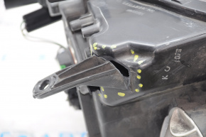 Headlight front left Nissan Rogue 14-16 bare halogen, for polishing, broken fasteners, broken housing