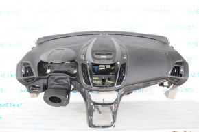 Torpedo front panel without AIRBAG Ford Escape MK3 13-16 prerest, black, titanium