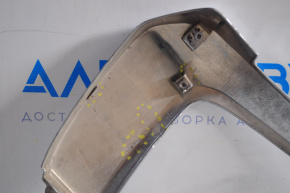 Front bumper molding chrome central right Mitsubishi Outlander 16-22 rest, broken fastener, crack, swollen chrome, scratches, sand
