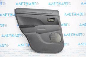 Door trim card rear left Mitsubishi Outlander Sport ASX 13-17 black with black insert plastic, armrest cloth, scratches