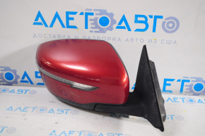 Side mirror right complete Nissan Rogue 14-16 5 pins, turn signal, red NAH