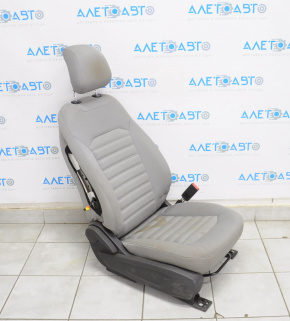 Passenger seat Ford Fusion mk5 13-15 without airbag, mechanical, cloth gray, for dry cleaning