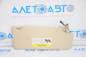 Left sun visor for VW Passat b7 12-15 USA, beige, illuminated, without hook