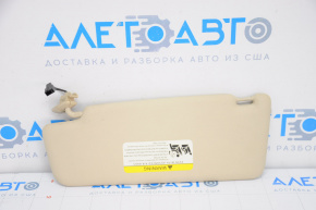Right sun visor for VW Passat b7 12-15 USA, beige, without hook, with backlight