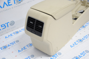 VW Passat B7 12-15 USA beige center console with retractable armrest