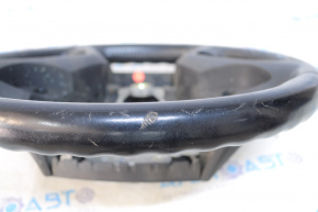 Naked steering wheel Hyundai Sonata 11-15 leather black, without buttons and pads, scratches on leather