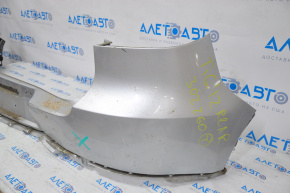 Rear bumper bare VW Tiguan 12-18 rest upper part silver LA7W, tears, breakage of fasteners