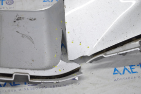 Rear bumper bare VW Tiguan 12-18 rest upper part silver LA7W, tears, breakage of fasteners