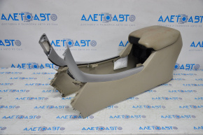 Central console armrest Honda Accord 13-17 beige leather, dry-cleanable