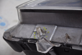 Headlight front left bare Hyundai Sonata 15-17 halogen without fastening, cracks on fastenings