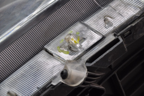Headlight front left bare Hyundai Sonata 15-17 halogen without fastening, cracks on fastenings