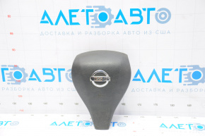 Airbag in steering wheel driver Nissan Rogue 14-16 black, rusty pyropatr, poke, burnt chip