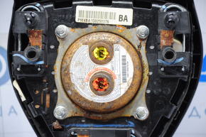 Airbag in steering wheel driver Nissan Rogue 14-16 black, rusty pyropatr, poke, burnt chip