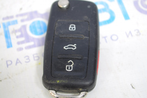 Key VW Tiguan 12-16 4 buttons, folding, scuffs