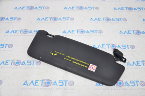 Left sun visor for Audi Q5 8R 09-12, black, without hook
