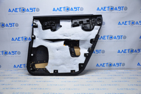 Door trim card rear left Dodge Journey 11-19 black with dark beige insert leather, armrest leather, black stitching, scratch