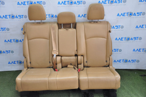 Rear row of seats 2 row Dodge Journey 11- brown leather, cracked leather, fur