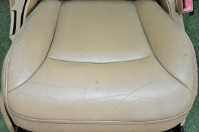 Passenger seat Dodge Journey 11-17 with airbag, fur, brown leather, leather crack, broken plastic