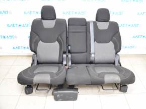 Rear row of seats 2nd row Jeep Cherokee KL 14-15 cloth black with gray inserts, dry cleanable