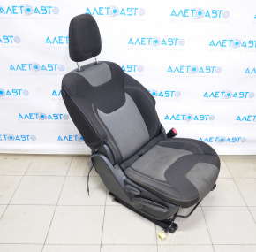 Passenger seat Jeep Cherokee KL 14-18 without airbag, fur, cloth black with gray insert, for dry cleaning
