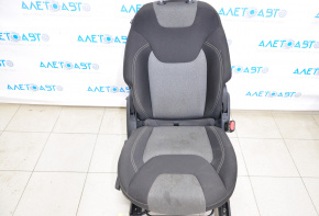 Passenger seat Jeep Cherokee KL 14-18 without airbag, fur, cloth black with gray insert, for dry cleaning