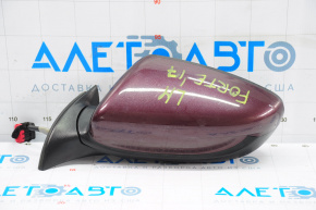 Left side mirror complete Kia Forte 4d 17-18 rest 5 pins, heated, red
