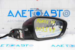 Side mirror right complete Kia Forte 4d 17-18 rest 5 pins, heated, red