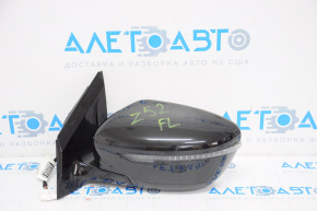 Left side mirror complete Nissan Murano z52 15-16 5 pins, turn signal, black, cracks on turn signal