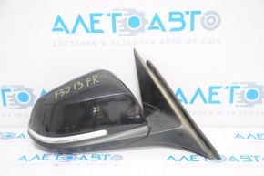 Right side mirror BMW 3 F30 4d 13-18 usa 5 pins, matt mount, turn signal, black