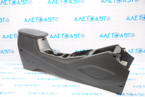 Central console armrest and cup holders Kia Forte 4d 17-18 rest black, scratches