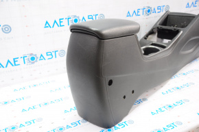 Central console armrest and cup holders Kia Forte 4d 17-18 rest black, scratches