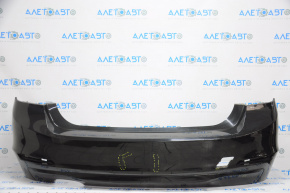 Bare rear bumper BMW 3 F30 12-15 without parking sensors, black, bumpers