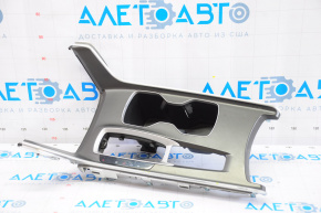 Center console trim cup holders Honda Accord 18-19 type 2, gray, worn