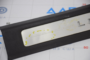 Door sill trim front left Lincoln MKZ 13-14 chrome with backlight black, dent, broken fastener, chrome chipped