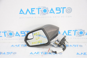 Left side mirror complete Lincoln MKZ 13-16 13 pins, turn signal, heated, auto-dimming, graphite