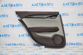 Door trim card rear left Cadillac ATS 13- brown leather