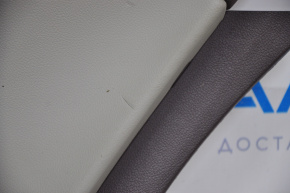 Door trim card rear right Cadillac ATS 13- brown with gray insert leather, armrest leather, molding under wood gloss, cut, butts