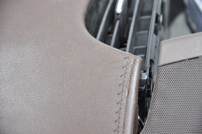 Torpedo front panel without AIRBAG Cadillac ATS 13-19 brown, cracks in leather, scratches