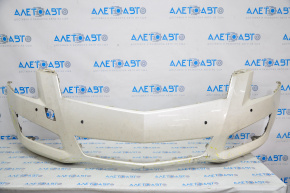 Bare front bumper Cadillac ATS 13-14 pre-restoration for parking white GBN, broken mount, scratch, tear