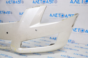 Bare front bumper Cadillac ATS 13-14 pre-restoration for parking white GBN, broken mount, scratch, tear