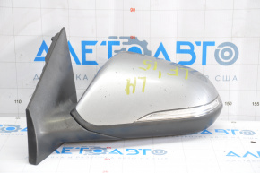 Left side mirror complete Hyundai Sonata 15-17 6 pins, turn signal, graphite