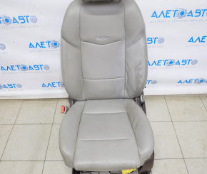 Driver's seat Cadillac ATS 13- with airbag, electric, gray leather, peeled leather, scratches