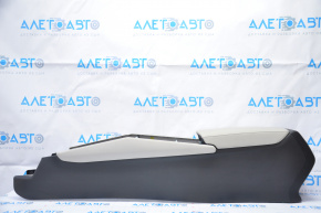 Central console armrest Honda Accord 18-22 beige leather, without air duct, scratches