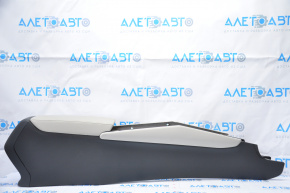 Central console armrest Honda Accord 18-22 beige leather, without air duct, scratches
