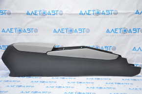 Console central armrest Honda Accord 18-22 gray leather, with air duct, worn