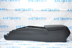 Console central armrest Honda Accord 18-22 black leather, without air duct, worn