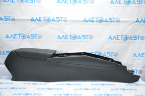 Console central armrest Honda Accord 18-22 black leather, without air duct, worn